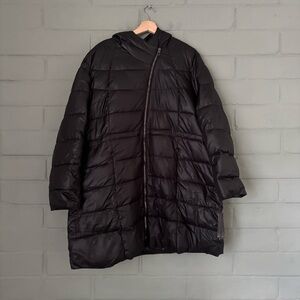 Kenneth Cole Black Puffer Winter Jacket 2XL Hooded Coat